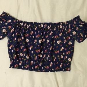 Topshop off the shoulder crop top